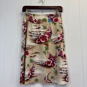 Vintage Roxy 90s Y2K Tropical Hawaiian Slip Skirt Women Size S Beach Summer Surf